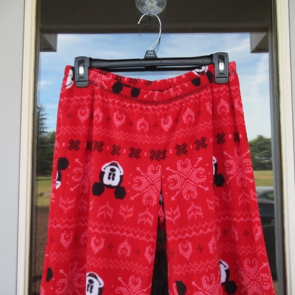 Relist12/21 NWOT Disney Mickey mouse fleece PJ set pant & button down top size M - Picture 13 of 13